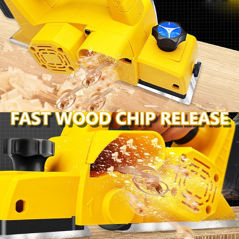 Tsukairo Cordless Brushless Handheld Planer Compatible with Dewalt 20V MAX Battery, 3-1/4″, 15000 RPM, Power Planer Tool Only (No Battery), Electric Wood Planer for Woodworking, Carpenter and Home DIY - Image 4